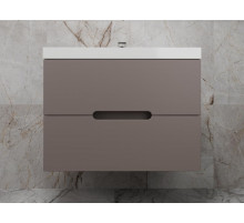 Тумба подвесная "Матис 80", Classic 80, (2 ящика), тауп темный, ЭМАЛЬ