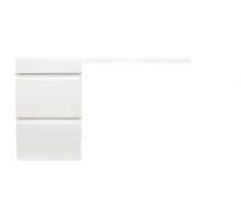 Тумба подвесная "Даллас 100", Люкс белая, PLUS, ЭМАЛЬ