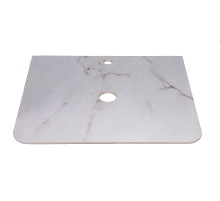 Столешница керамогранит под тумбу "Атлантика 60" ID01, цвет белый глянцевый мрамор