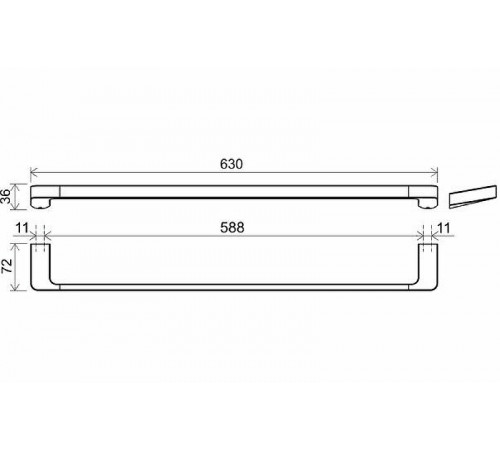 Полотенцедержатель Ravak 10° X07P325 Хром