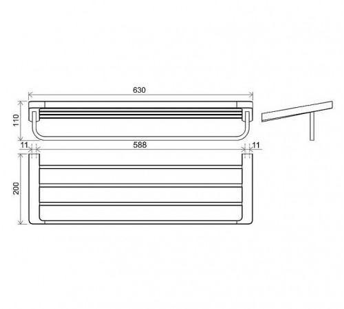 Полка для полотенец Ravak 10° X07P327 Хром