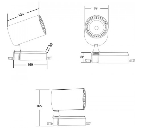 Трековый светильник Maytoni 3 phase track system Vuoro TR029-3-20W3K-B Черный