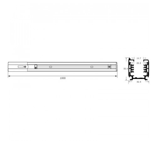 Шинопровод Maytoni 3 phase track system Busbar Trunking TRX005-311B Черный