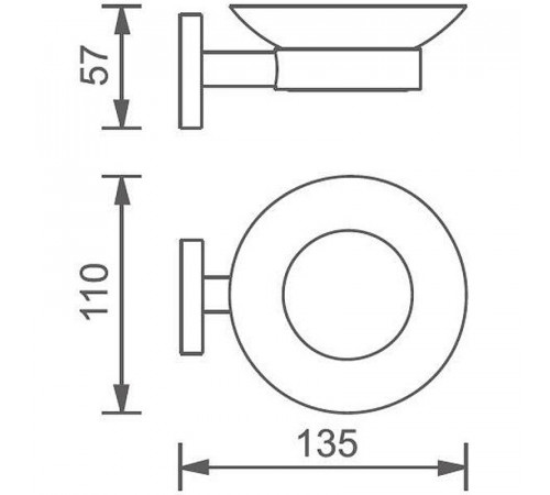 Мыльница Aquanet 4585 264907 Хром