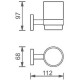 Стакан для зубных щеток Aquanet 4584 264906 Хром