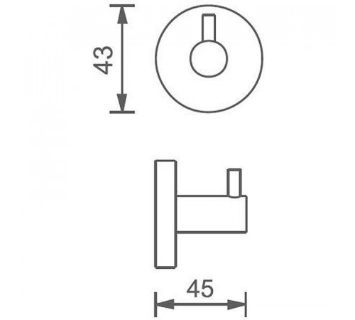 Крючок Aquanet 4582 264905 Хром