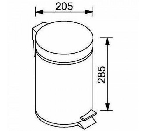 Ведро мусорное Aquanet 8072MB 241920 Черное