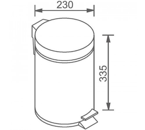 Ведро мусорное Aquanet 8073MB 264926 Черный матовый