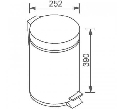 Ведро мусорное Aquanet 8074MB 264927 Черный матовый