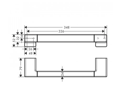 Поручень Hansgrohe AddStoris 41744670 Черный матовый