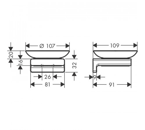 Мыльница Hansgrohe AddStoris 41746140 Шлифованная бронза