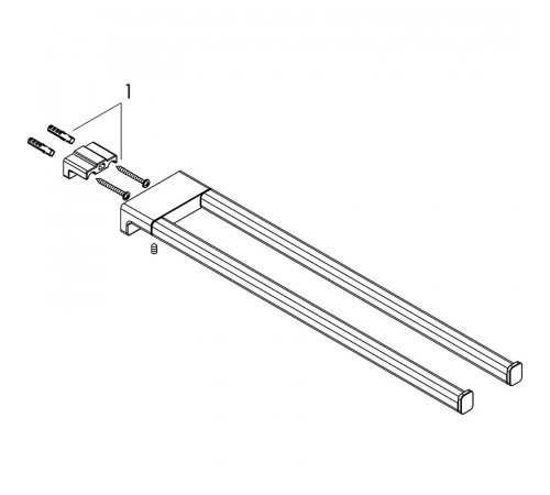 Полотенцедержатель Hansgrohe AddStoris 41770990 двойной Полированное золото