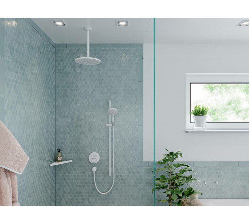 Полка корзина Hansgrohe AddStoris 41741700 угловая Белая матовая