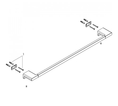 Полотенцедержатель Hansgrohe AddStoris 41747990 Полированное золото