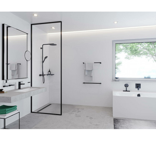 Полотенцедержатель Hansgrohe AddStoris 41747340 Шлифованный черный хром