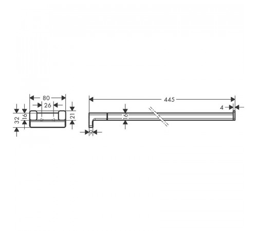 Полотенцедержатель Hansgrohe AddStoris 41770990 двойной Полированное золото