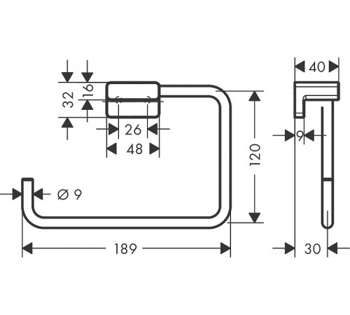 Кольцо для полотенец Hansgrohe AddStoris 41754990 Полированное золото