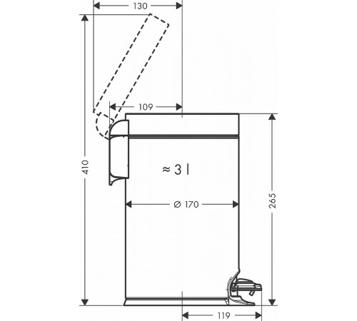 Ведро для мусора Hansgrohe AddStoris 41775000 Хром