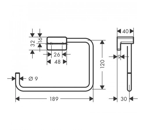 Полотенцедержатель Hansgrohe AddStoris 41754000 Хром