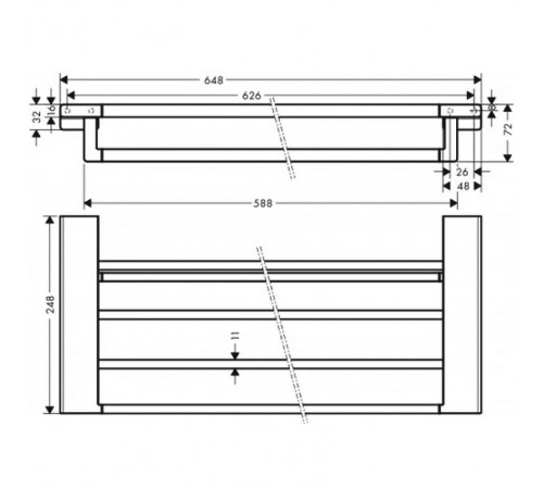 Полка для полотенец Hansgrohe AddStoris 41751000 Хром