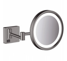Косметическое зеркало Hansgrohe AddStoris 41790340 с подсветкой с увеличением Шлифованный черный хром