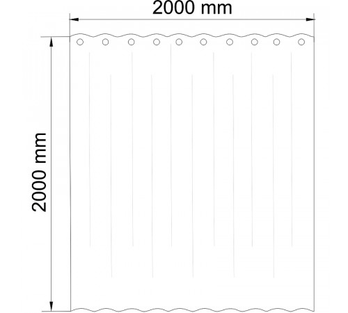 Штора для ванны WasserKRAFT Aland 200х200 SC-85104 Бежевая