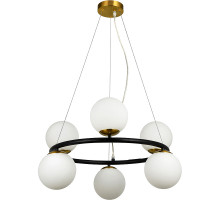 Люстра Artelamp Alcor A2224SP-6BK Белая Черная Медь