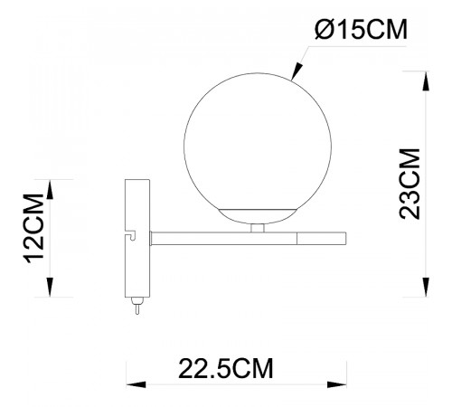 Настенный светильник Artelamp Alcor A2224AP-1BK Белый Черный