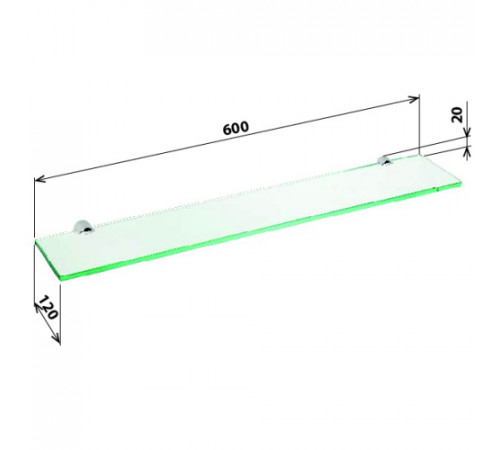 Полка стеклянная Bemeta Alfa 102402242 Хром