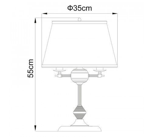 Настольная лампа Artelamp Alice A3579LT-3AB Кремовая Античная бронза
