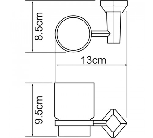 Стакан для зубных щеток WasserKRAFT Aller K-1128C Хром