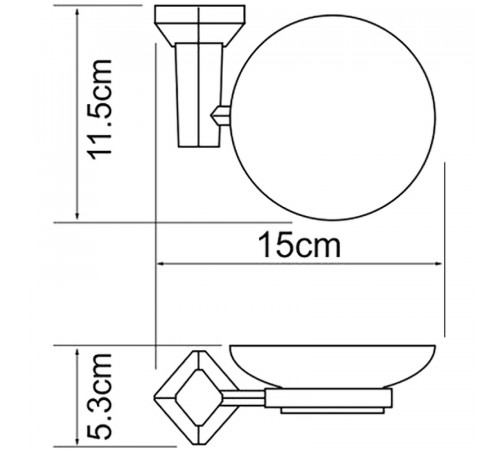 Мыльница WasserKRAFT Aller K-1129C Хром