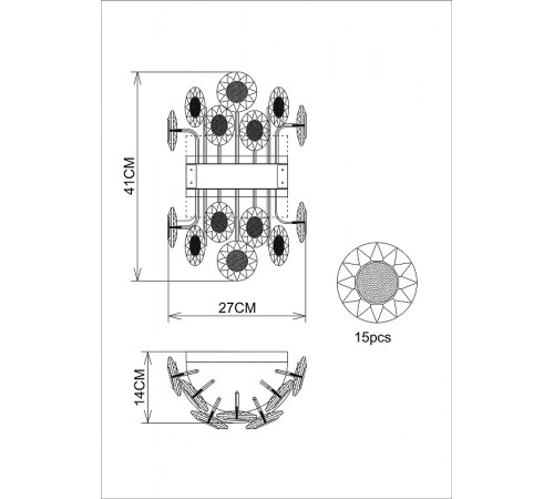 Настенный светильник Divinare Amalthea 7202/17 AP-2 Прозрачный Латунь