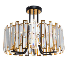 Люстра Artelamp Amber A1028PL-6BK Прозрачная Золото Черная