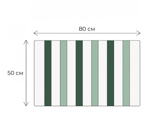 Коврик для ванной комнаты Fixsen Amber 50х80 FX-8040Y Зеленый Светло-зеленый Белый