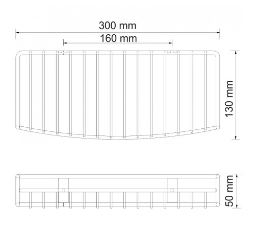 Полка корзина WasserKRAFT Ammer K-1311 Хром матовый