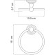 Кольцо для полотенец WasserKRAFT Ammer K-7060 Хром матовый