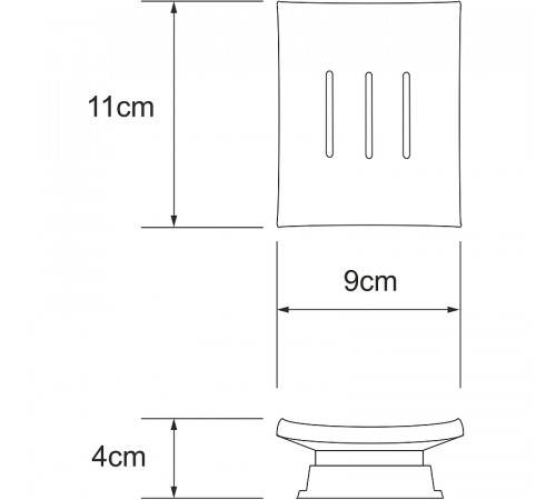 Мыльница WasserKRAFT Amper Black K-5429B Черная матовая