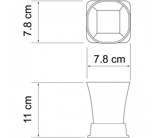 Стакан для зубных щеток WasserKRAFT Amper K-5428N Никель