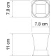 Стакан для зубных щеток WasserKRAFT Amper K-5428N Никель