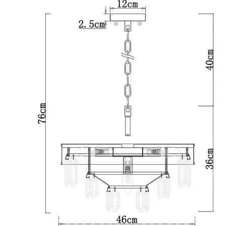 Люстра Artelamp Annabelle A1008LM-6GO Бежевая Золото