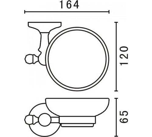 Мыльница Art&Max Antic Crystal AM-E-2699ASJ-Br Бронза