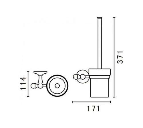 Ершик для унитаза Art&Max Antic Crystal AM-E-2681SJ-Do Золото