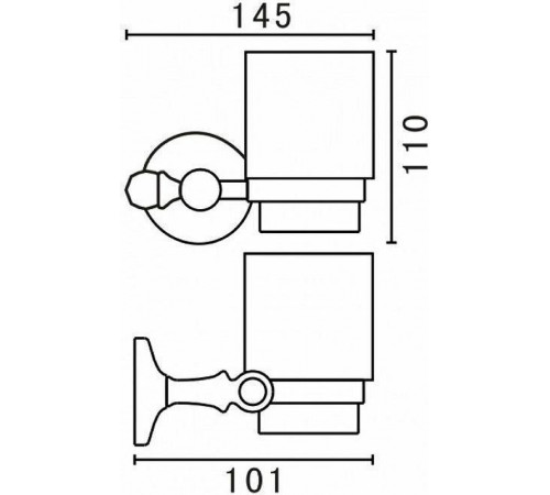 Стакан для зубных щеток Art&Max Antic Crystal AM-E-2668SJ-Do Золото