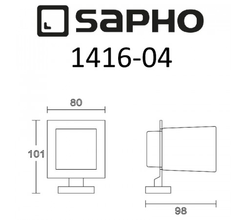 Стакан для зубных щеток Sapho Apollo 1416-04 Хром