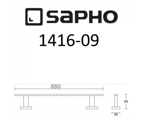 Полотенцедержатель Sapho Apollo 1416-09 Хром