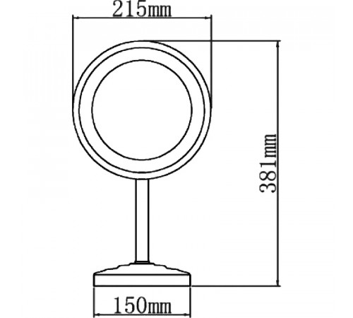 Косметическое зеркало Aquanet 2209D 204516 Хром