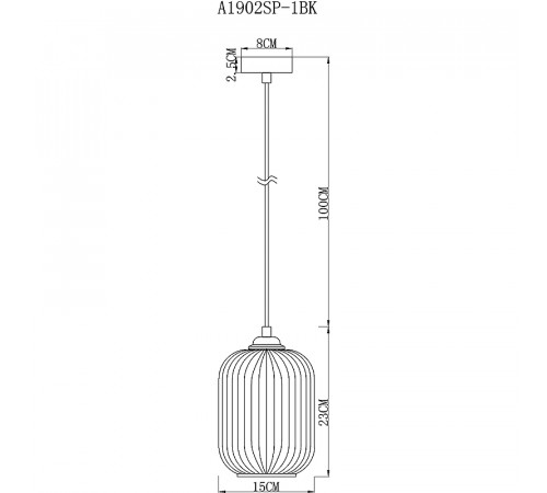 Подвесной светильник Artelamp Arwen A1902SP-1BK Дымчатый Черный