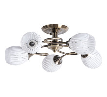 Люстра Artelamp Arya A2941PL-5AB Белая Античная бронза