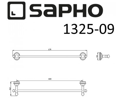 Полотенцедержатель Sapho Astor 1325-09 Хром